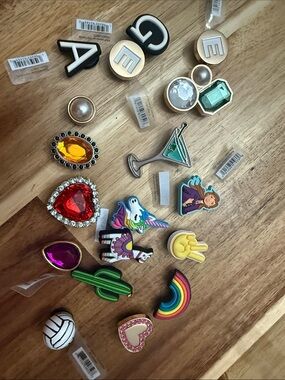 18 New Authentic Croc Jibbitz Shoe Charms - Metal, Rhinestone, Disney, and more